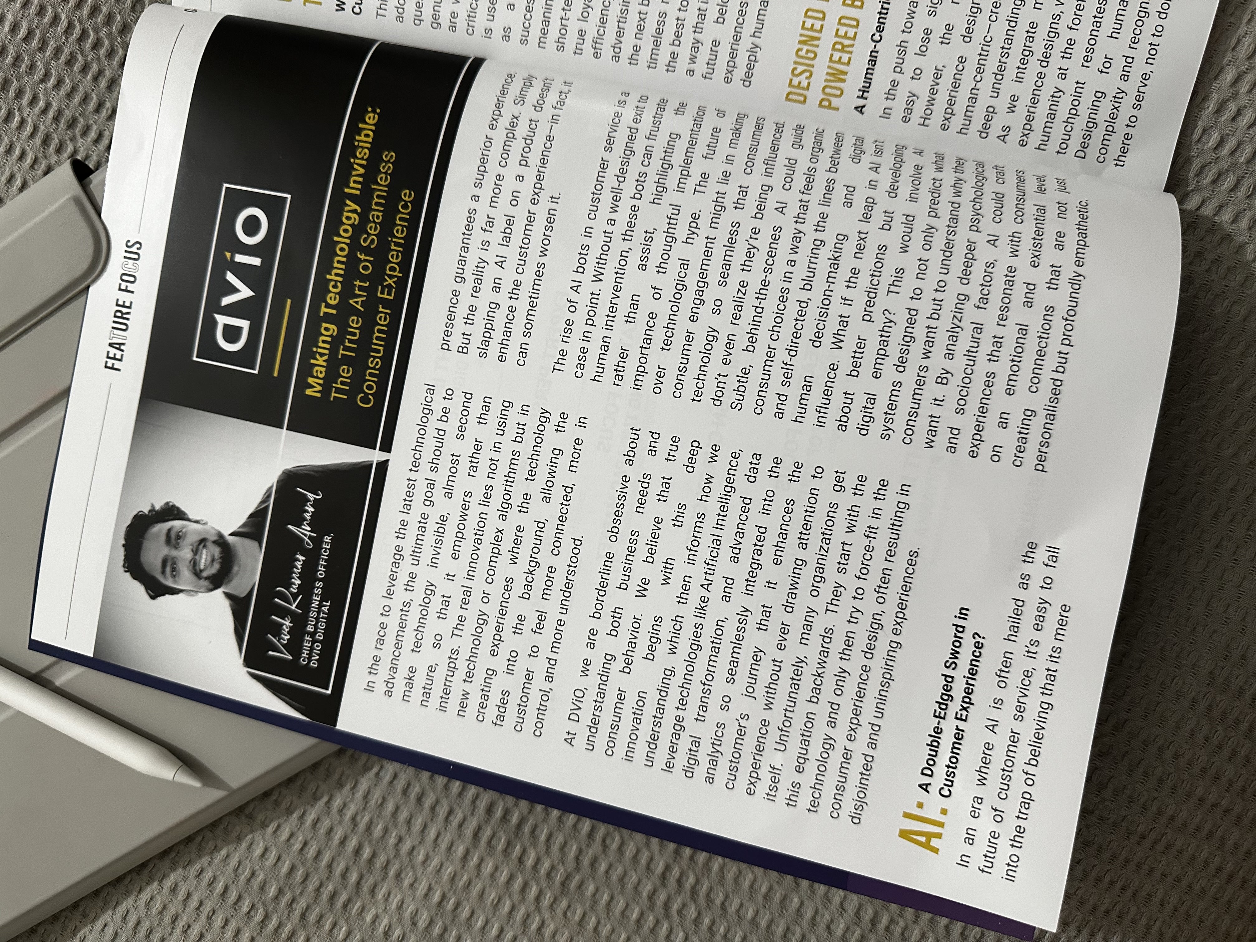 Vivek Kumar Anand magazine feature